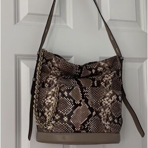 Michael Kors snakeskin bucket bag